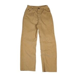 Vtg Wrangler Corduroy Pants Women 9 Barrel Leg Camel Brown 70s 80s USA Made